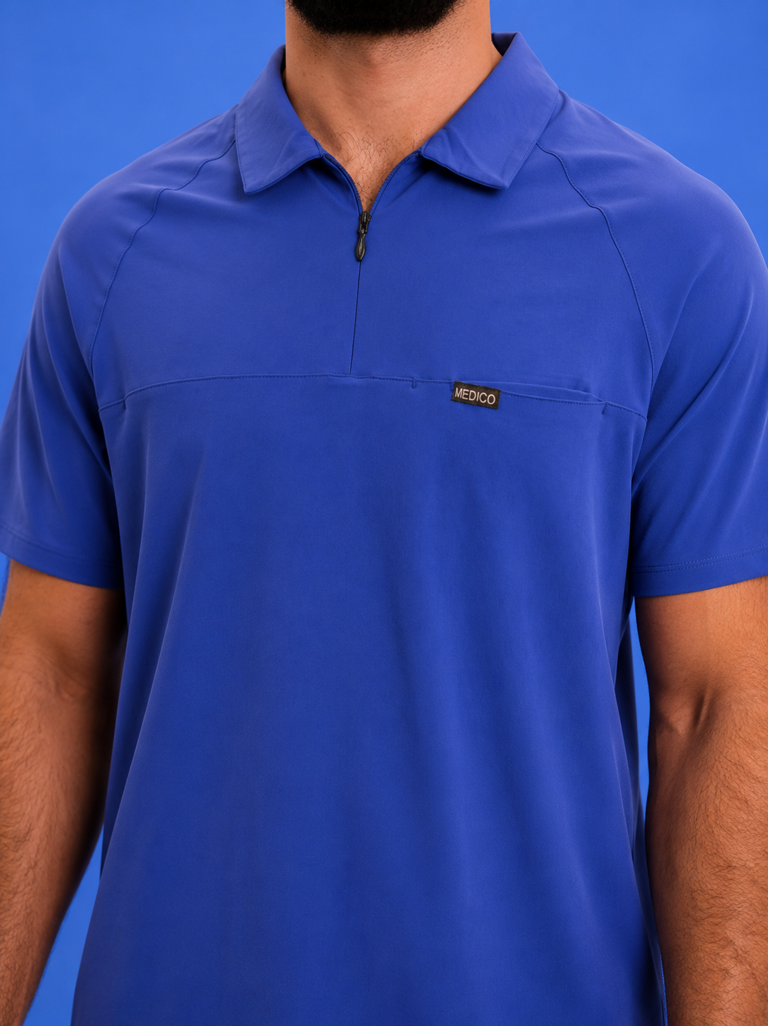 Quarter Zipper Polo Set