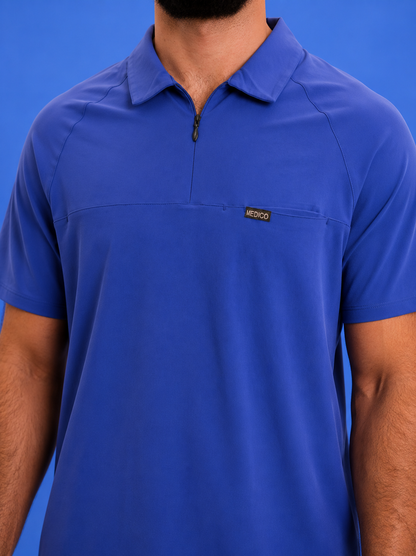 Quarter Zipper Polo Set