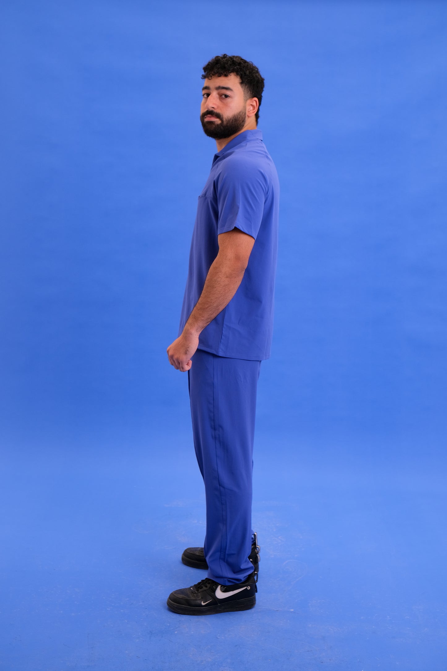 Quarter Zipper Polo Set