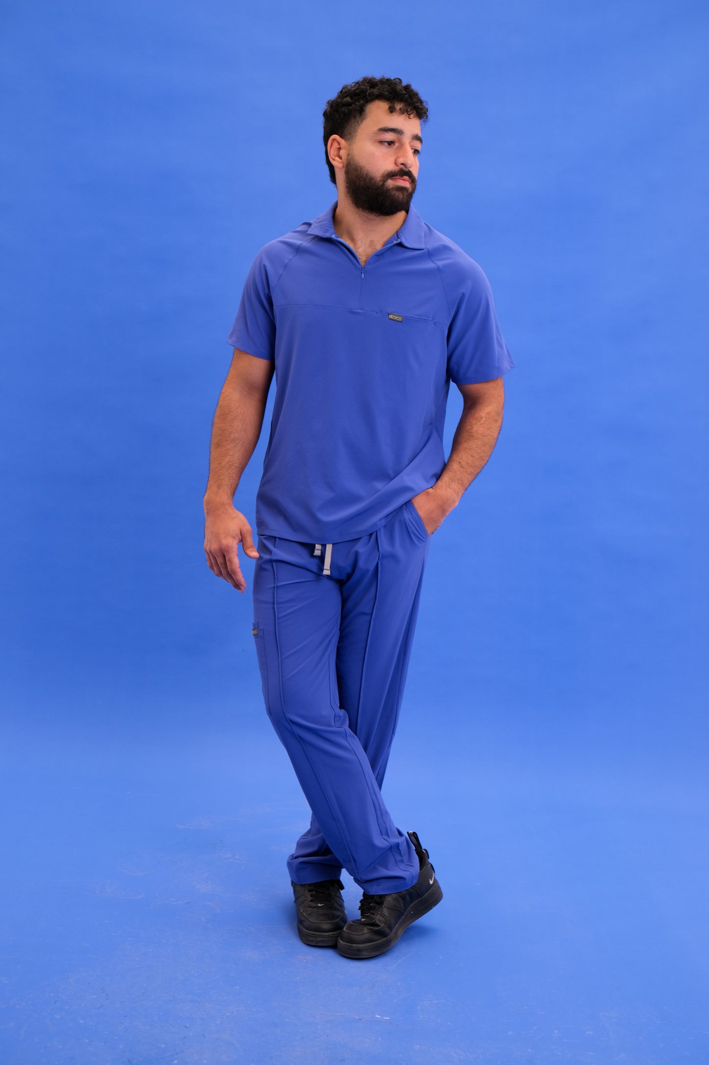 Quarter Zipper Polo Set
