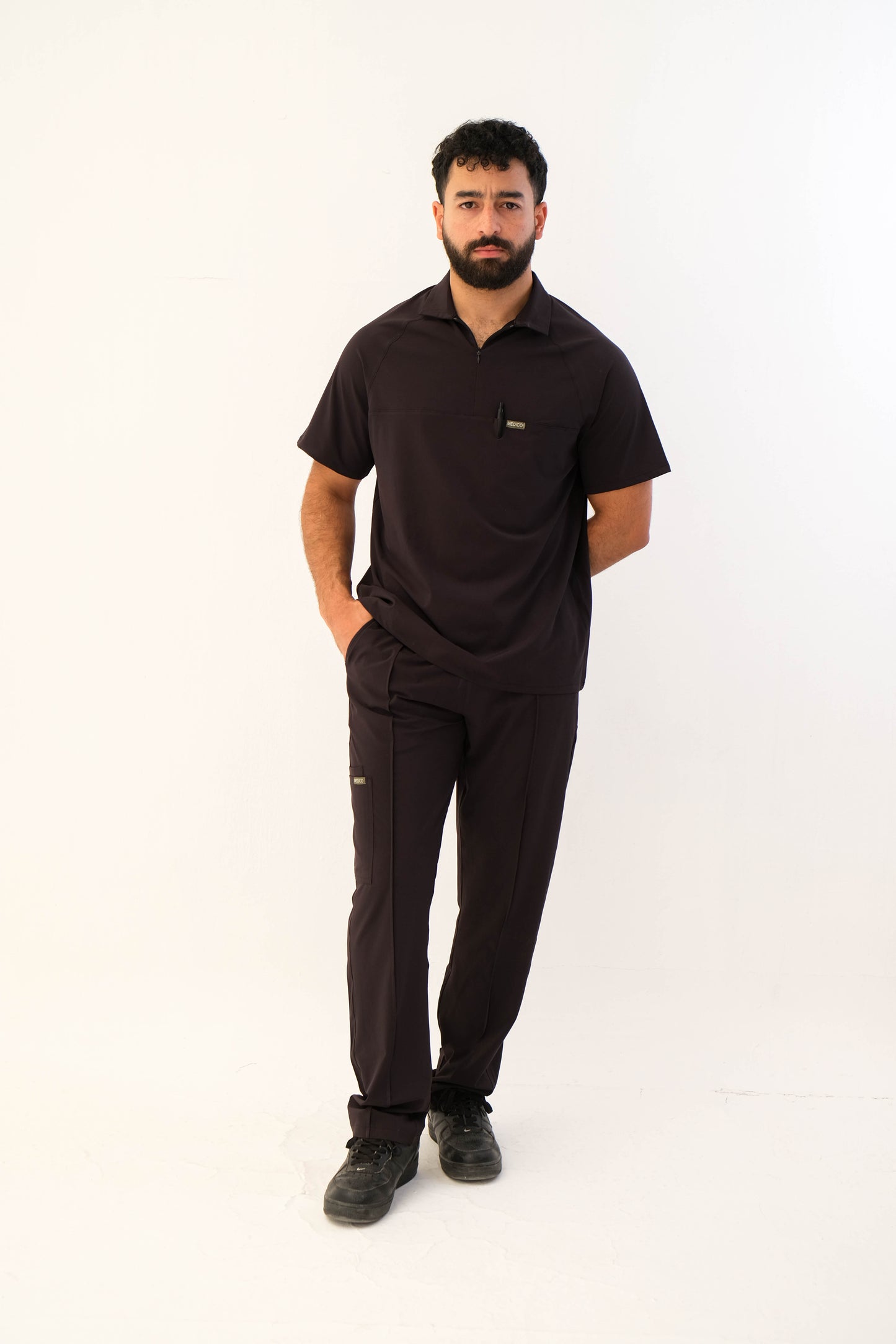 Quarter Zipper Polo Top