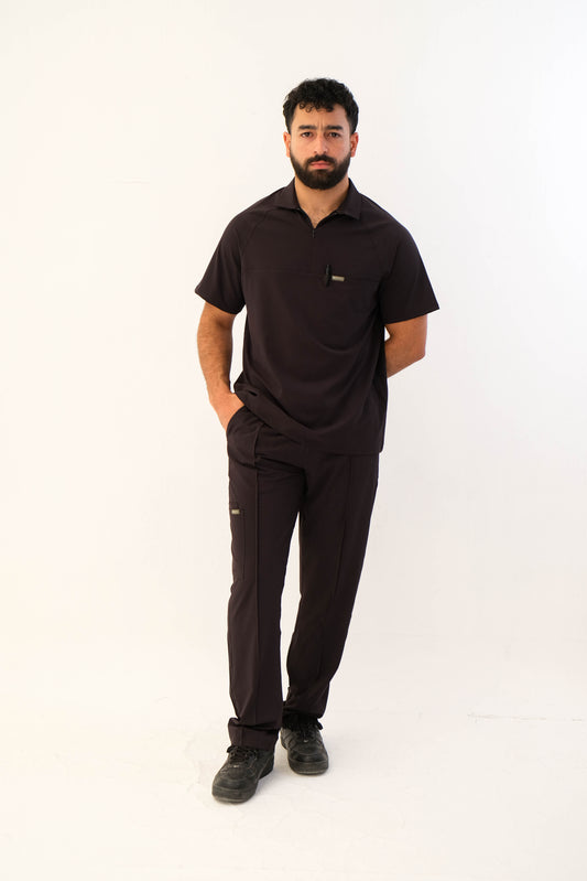 Quarter Zipper Polo Top