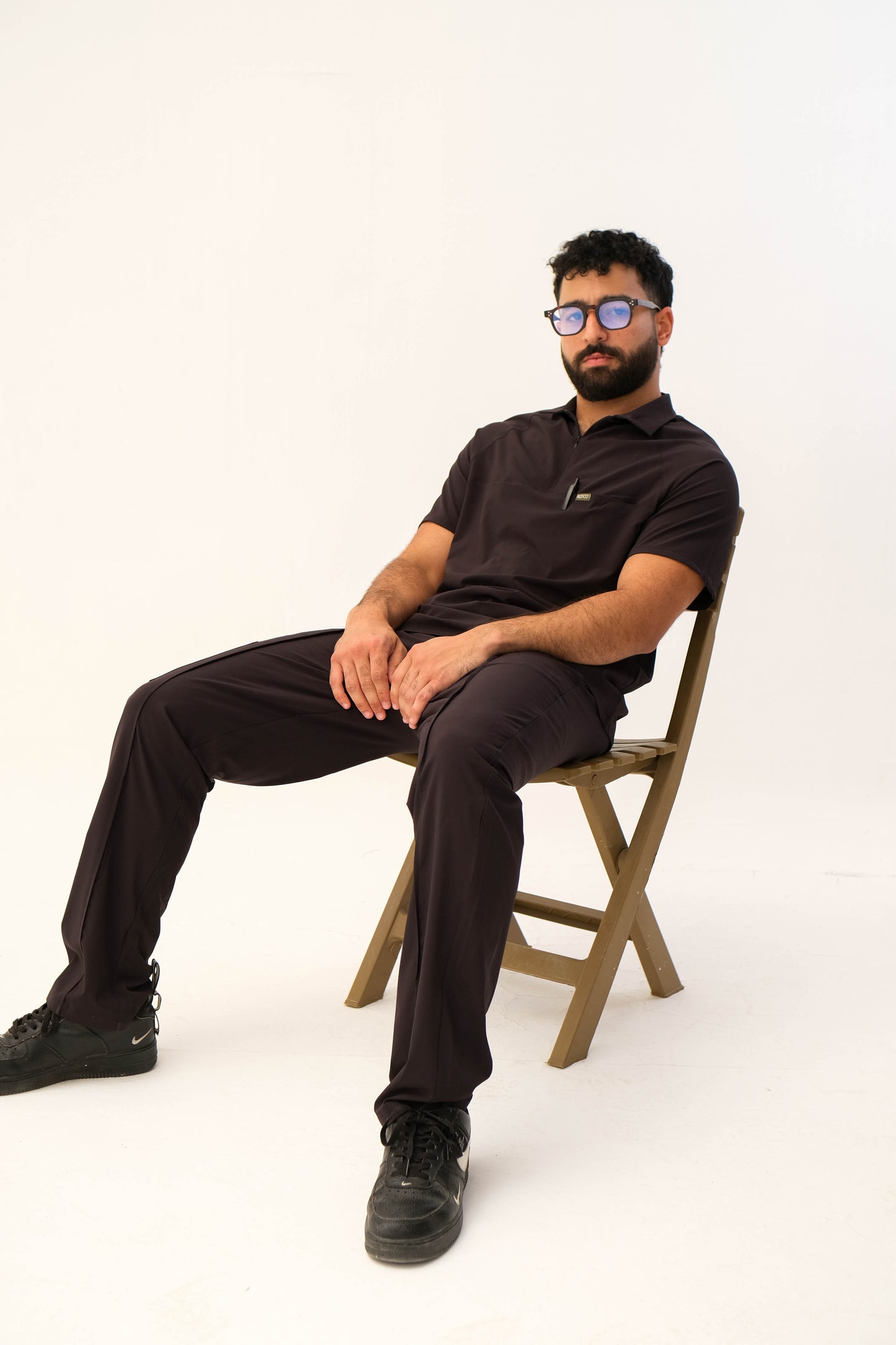 Quarter Zipper Polo Set