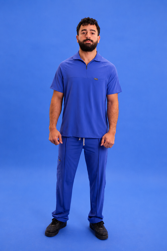 Quarter Zipper Polo Set